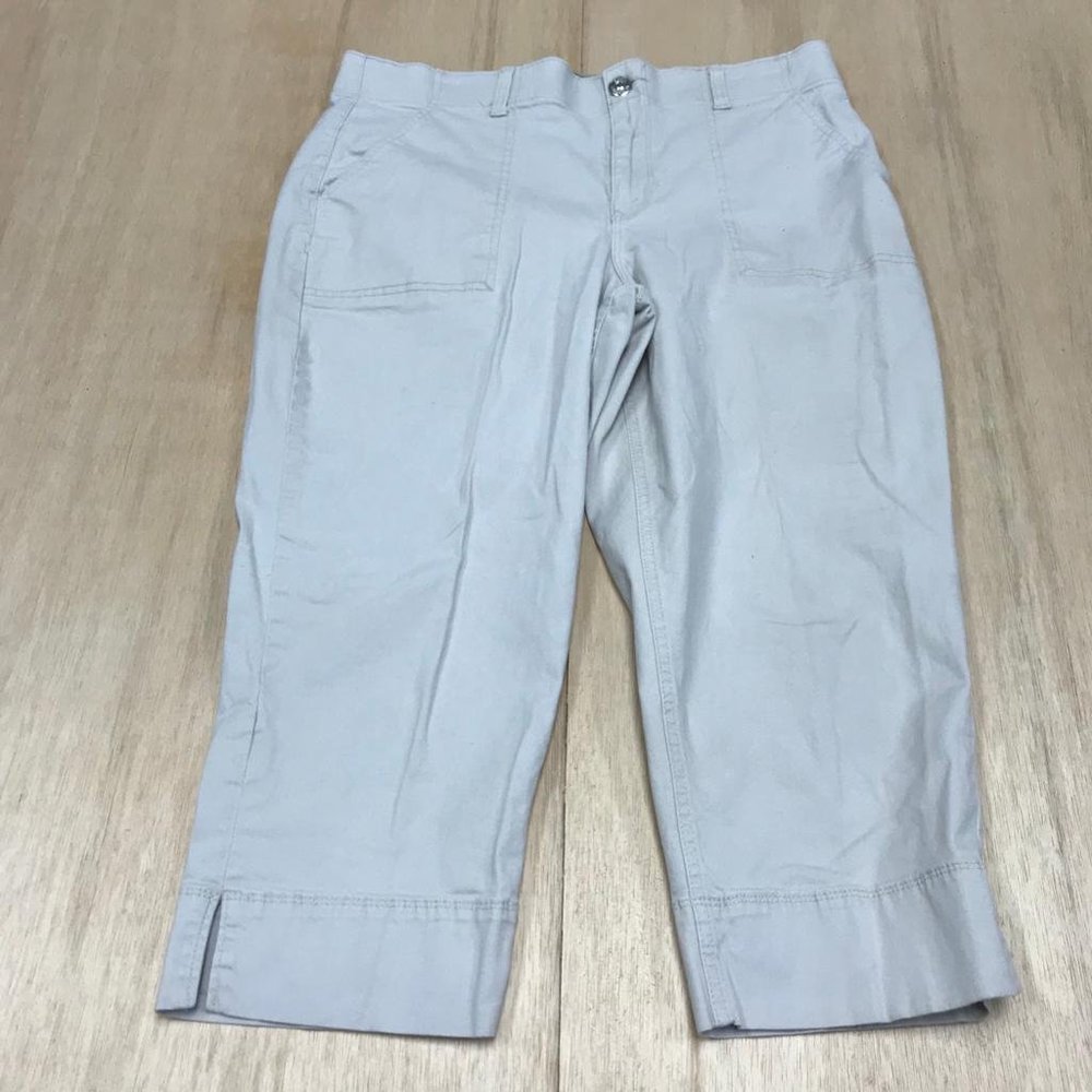 gloria vanderbilt creamy white capri pants women size 10